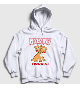 Presmono Unisex Beyaz Houdini Melvins Kapüşonlu Sweatshirt 447593tt (Beyaz)