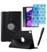 Lenovo Tab M10 Plus TB 125FU 3 Nesil Uyumlu Kılıf Ekran Koruyucu Ve Kalem Set (Siyah)