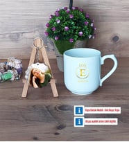 Baş Harf ve İsim Soyisim Kupa Bardak Beyaz ve Fotoğraflı Ahşap Anahtarlık Hediye (Model 5)