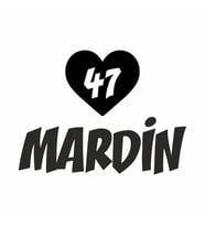 Kalpli 47 Mardin Araba Sticker siyah 20x15 CM (Siyah)