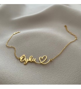 KİŞİYE ÖZEL İSİMLİ 925 AYAR GÜMÜŞ BİLEKLİK (Gold)