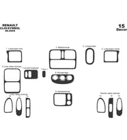 Meriç® Renault Clio Symbol Ön Torpido Kaplama Maun 15 Parça 2004-2008 (Karbon)