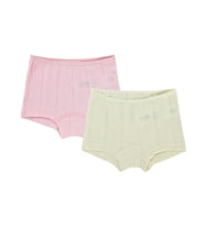 Civil Girls Jakarlı Kalp 2-10 Yaş 2'li Boxer Set - Ekru