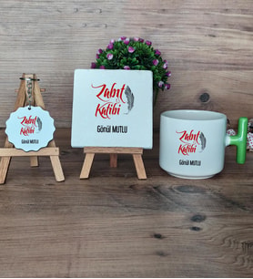 Zabıt Katibi Hediye Seti Kupa Bardak T Kulplu, Dekoratif Taş, Anahtarlık Zabıt Katibine Hediye (Model 8)