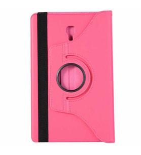 Samsung Galaxy Tab S4 T830 T835 Kılıf 360 Dönebilen Standlı Case (Koyu Pembe)