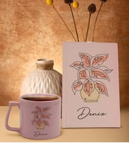 BK Gift Kişiye Özel İsimli Pembe Sert Kapaklı Defter ve Middle Kupa Seti, Arkadaşa Hediye, Yeni İş Hediyesi, Doğum Günü Hediyesi-1 (Model 2)