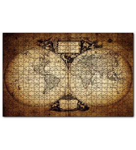 Cakapuzzle Dünya Haritası 1732 Yılı Puzzle Yapboz MDF (Ahşap) (1000 Parça)