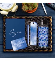 eJOYA Öğretmenlere Özel Tasarım Defter & Kalem & Matara & Akrilik Kitap Ayracı Hediye Kutusu 114406 (Lacivert)