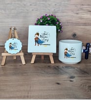 Kadın İngilizce Öğretmeni Hediye Seti Kupa Bardak T Kulplu, Dekoratif Taş, Anahtarlık Öğretmenler Günü Hediyesi (Model 2)