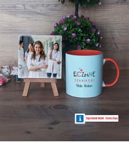 Eczane Teknikeri Fotoğraflı Dekoratif Taş, Kupa Bardak Beyaz Hediye (Model 13)