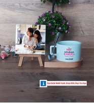 Anneler Günü Fotoğraflı Dekoratif Taş, Kupa Bardak Beyaz Hediye (Model 8)