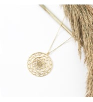 Yuvarlak Spiral Gümüş Kolye - Renk: Gold (Gümüş)