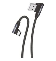 LİNKTECH K594 Safe TYPE-C USB 90 Derece OYUNCU Şarj Kablosu (Siyah)
