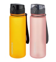 Uzspace 2'li Tritan Matara Seti 500 ml 14 Farklı Renk Seçeneği FiftyFifty (Pembe-Fuşya)