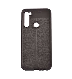 Xiaomi Redmi Note 8 Kılıf Deri Tarzı Niss Silikon Case (Siyah)
