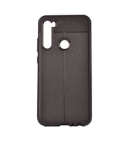Xiaomi Redmi Note 8 Kılıf Deri Tarzı Niss Silikon Case (Siyah)