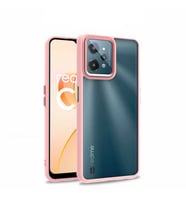 Realme C31 Kılıf Case, Kamera Lens Korumalı Elektroplatin Kaplama Sert PC Koruyucu Colourful Platinum Serisi (Rose)
