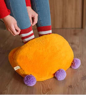 Peluş Ayak Isıtıcısı,panduf,terlik (Sarı)