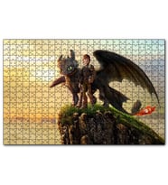 Cakapuzzle How to Train Your Dragon Film Görseli  Puzzle Yapboz MDF (Ahşap) (255 Parça)