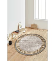 Dijital Baskılı Kaymaz Taban Yıkanabilir Yuvarlak Salon Halısı Koridor Halısı Paspas NDY-HT-664 (Çok Renkli)