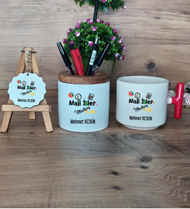 Mali İşler Müdürü Hediye Sepeti Kupa Bardak T Kulplu, Kalemlik ve Anahtarlık Mali İşler Müdürüne Hediye (Model 1)