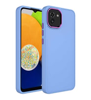 Galaxy A03 Kılıf Zore Luna Dışı Soft Yumuşak İçi Kadife Kılıf (Lila)