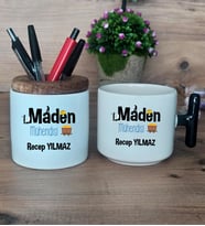 Maden Mühendisi Hediye Sepeti Kupa Bardak T Kulplu, Kalemlik Hediyeleri Mühendisler Günü Hediyesi (Model 6)