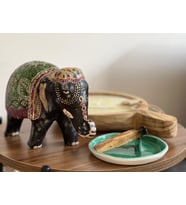 Meggdecor El Yapımı Seramik Tütsülük (Yeşil)