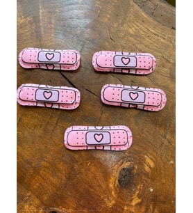 5 ADET SÜNGER ARMA SET DİKİŞ GİYİM AKSESUARI 10X3 CM (Pembe)