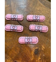 5 ADET SÜNGER ARMA SET DİKİŞ GİYİM AKSESUARI 10X3 CM (Pembe)
