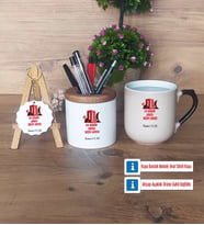 Asker Hediyesi Hediye Sepeti Kalemlik, Kupa Bardak Sihirli, Ahşap Anahtarlık Hediye (Model 2)