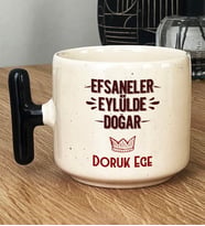 Kişiye Özel Efsaneler Eylülde Doğar Hediye T Kupa Bardak Doğum Günü Hediyesi (Siyah)