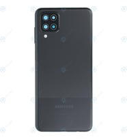Samsung A12 Kasa Kapak + Yan Tuşlar SM-A125F LENS HARİÇ (Siyah)