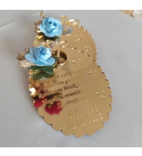 Kişiye Özel Pleksi Bebek Magnet Hatıra (Gümüş)