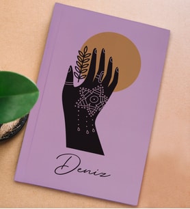 BK Gift Kişiye Özel İsimli Sert Kapaklı Lila Defter, Arkadaşa Hediye, Yeni İş Hediyesi, Anı Defteri, Doğum Günü Hediyesi (Model 4)