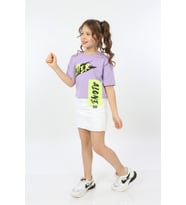 Toontoy Kız Çocuk Better Baskılı Tişört (Lila)
