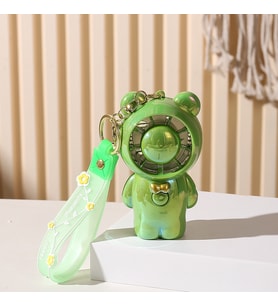 Livava Ayıcık Askılı Mini Fan, Usb li ve Şarj Edilebilir, Mavi, 12x6 (Turuncu)