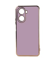 Huawei Nova 10 SE Kılıf Zore Bark Kenarları Altın Renk Kılıf (Lila)