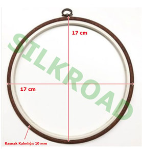 Nurge No:3 Yuvarlak Plastik Pano Kasnağı - 17cm - 10mm (Kahverengi)