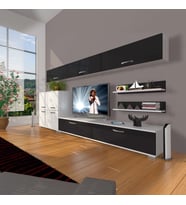 Decoraktiv Eko 8 Slm Std Tv Ünitesi Tv Sehpası (Beyaz-Siyah)