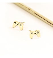 Playstation Gümüş Küpe - Renk: Gold (Gümüş)
