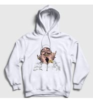 Presmono Unisex Beyaz Laugh Post Malone Kapüşonlu Sweatshirt 304352tt (Beyaz)