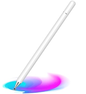 Dokunmatik Passive Stylus Kalem Tablet Telefon Bilgisayar Kalemi 2 in 1 (Beyaz)
