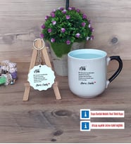 Ablaya Hediye Kupa Bardak Kırmızı ve Ahşap Anahtarlık Hediye (Model 9)