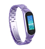 Xiaomi Mi Band 6 Kordon Klipsli Metal Kordon 04 (Lila)