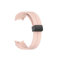 Galaxy Watch 4 Classic 42mm Manyetik Klipsli Silikon Lüx Kordon (Pembe)
