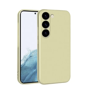 Galaxy S23 Plus Kılıf Zore Premier Silikon Kılıf (Gold)