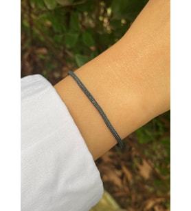 Gümüş Kazaziye El Örgüsü Altın Yaldızlı Zincir Bileklik : Beyaz - Altın Rengi - 18 cm : Siyah-Altın - 19 cm : Gümüş - 22 cm (Siyah-Altın)