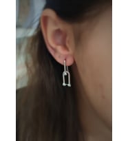  Gümüş taşsız bayan küpe cn96e63 (Rose)
