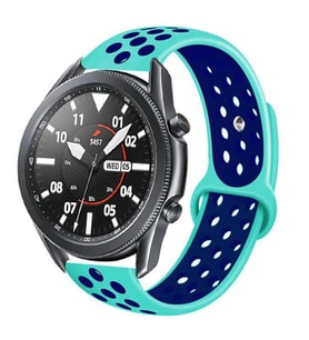 Huawei Honor Magic 2 46 mm KRD-02 Suya Dayanıklı Delikli Renkli Silikon Kordon (Mavi)